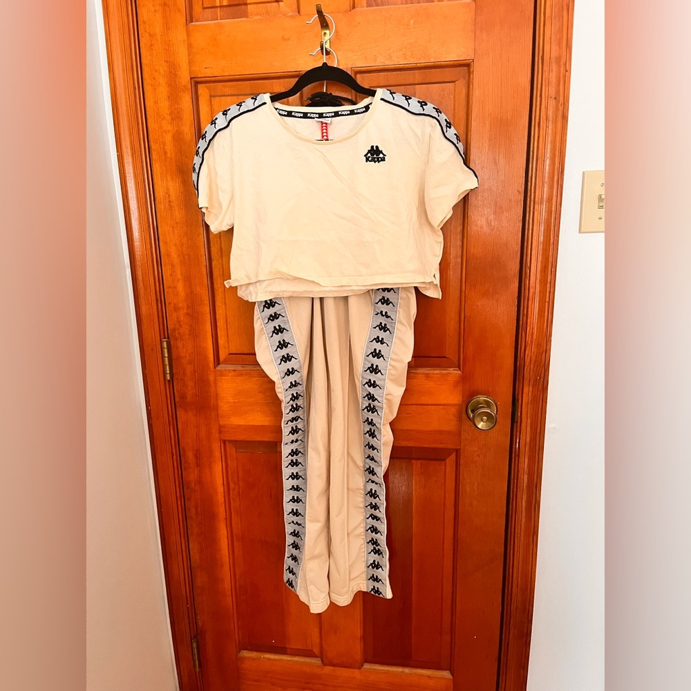 Kappa Yellow Two Piece crop top Set Women